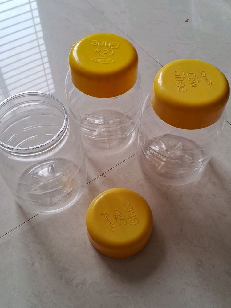 Plastic Jars Pack Of 3