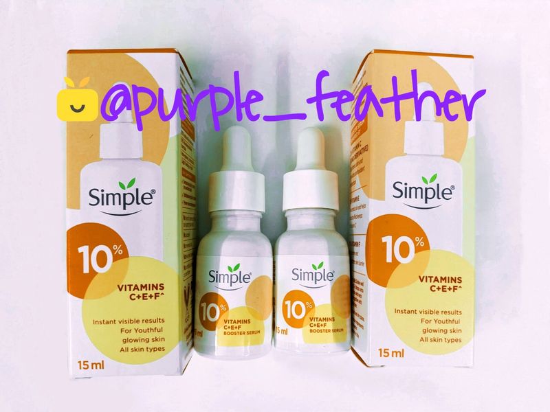 [Combo Of 2] Simple 10% Vitamins C+E+F Seru