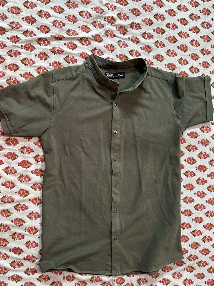 Zara Olive Green Shirt