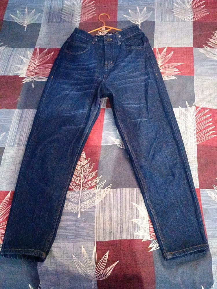 Women Mom Jeans Blue Stylish Western