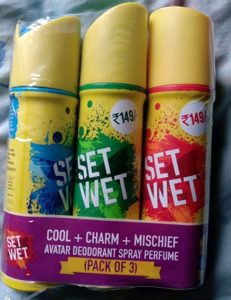 Set Wet Cool+Charm+Mischief Combo Pack Of 3