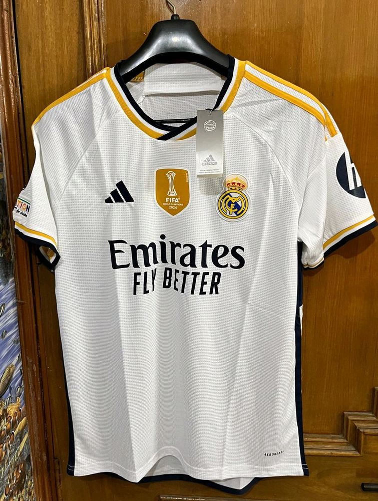 REAL MADRID 2023/24 HOME KIT WITH UCL BADGES