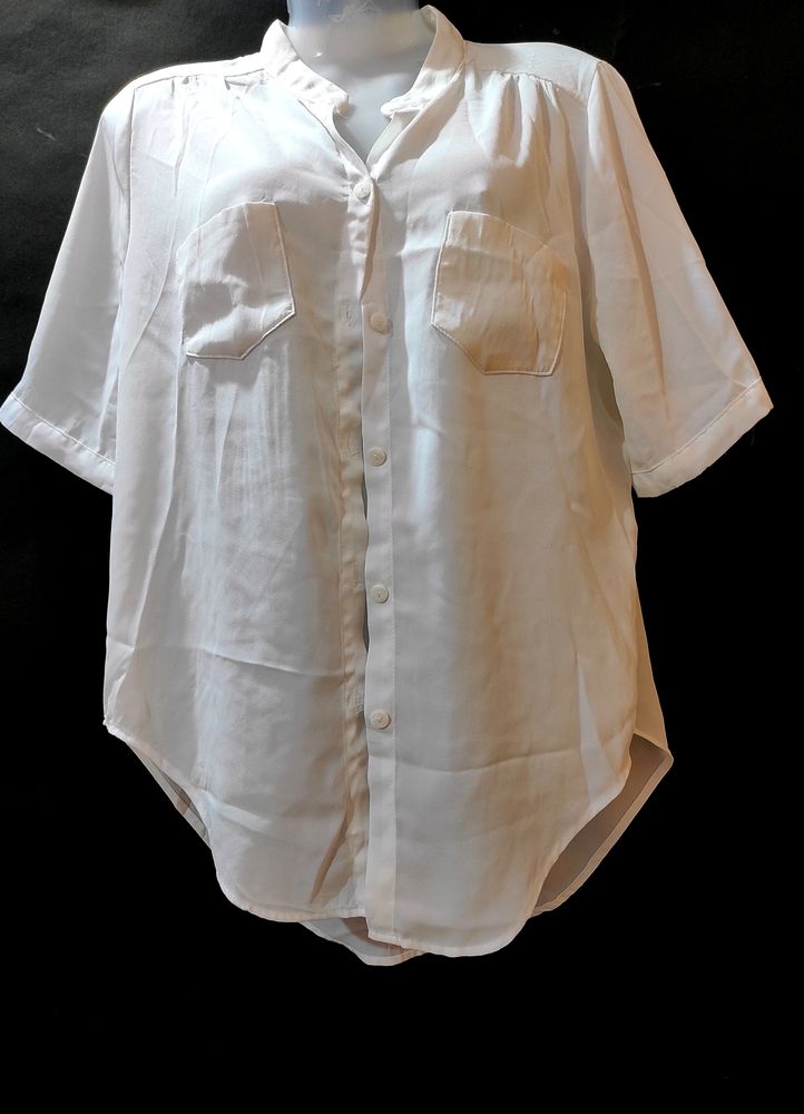 High Low Transparent White Shirt