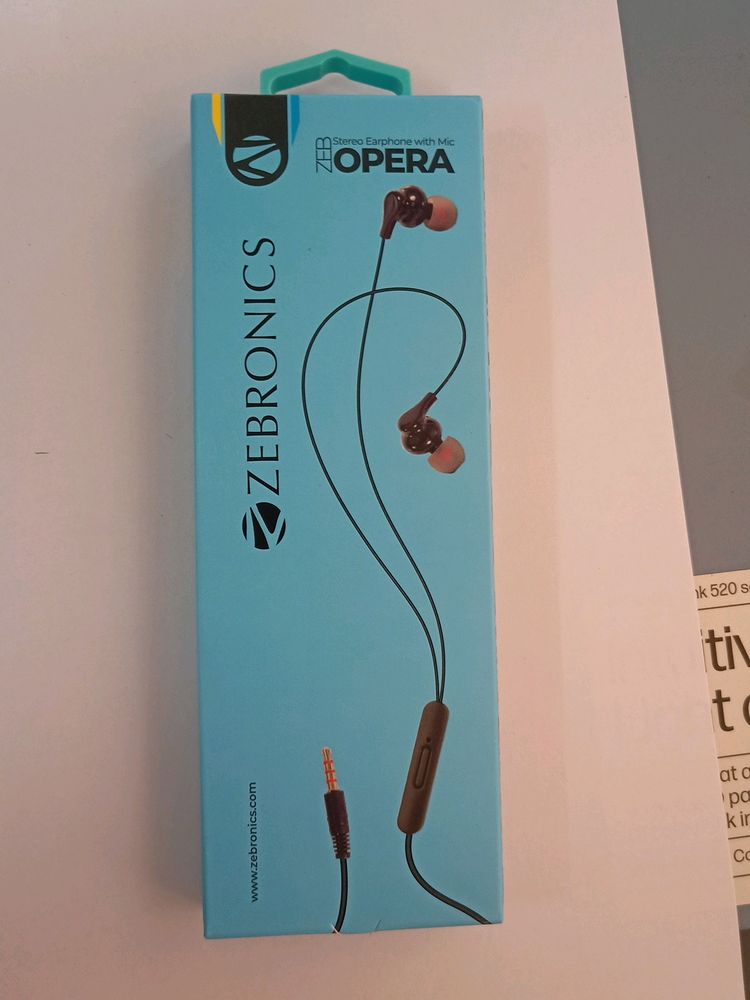 Zebronics Stereo Earphone With Mic Opera