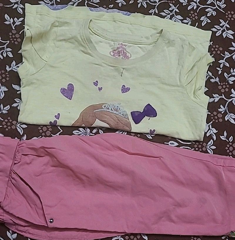 Combo of top & capri for lil butterfly