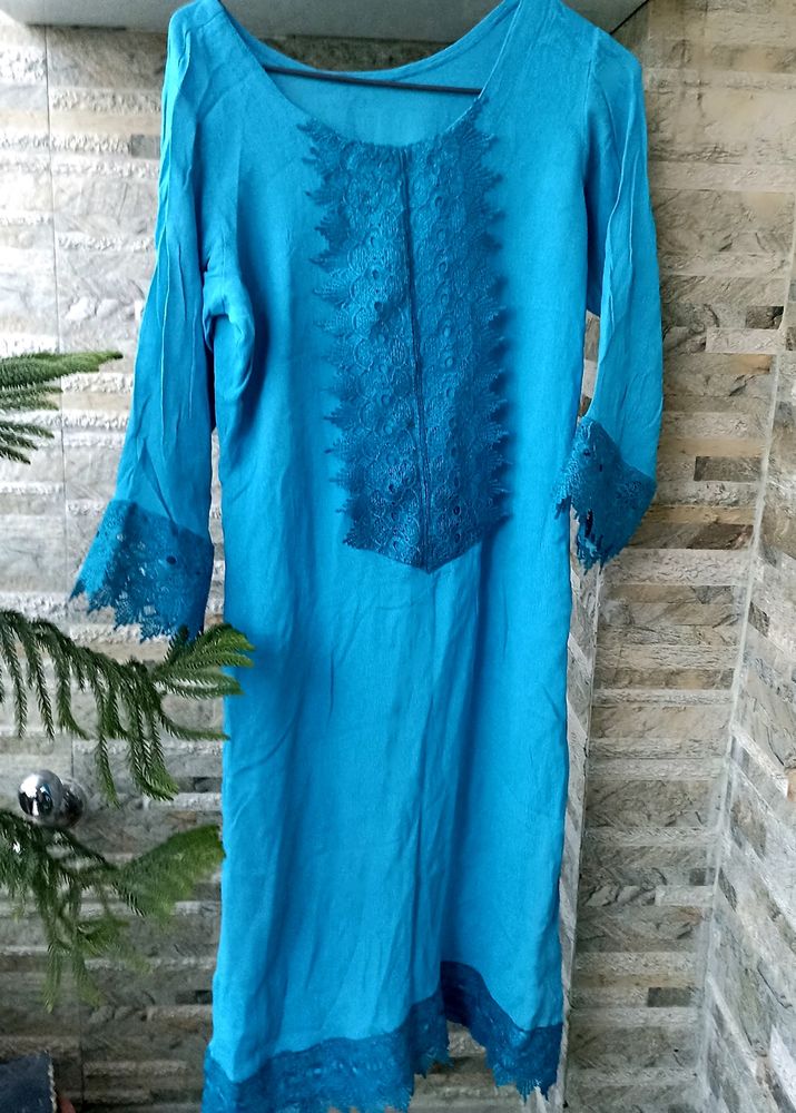 Cyan Kurta