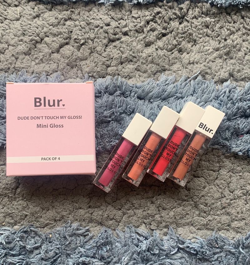 Blur Mini “Dude Don’t Touch My Gloss!” Pack Of 4