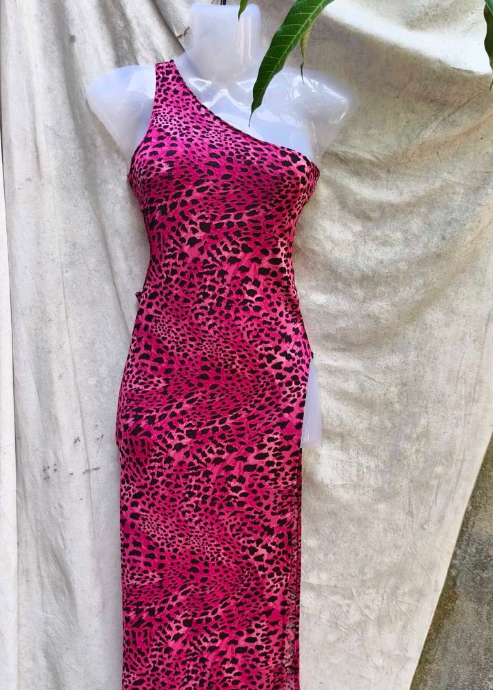 I. SEXY PINK CHEETAH PRINT LONG BODYCON