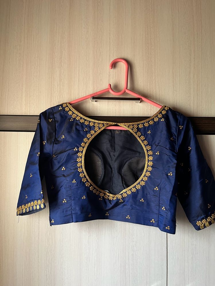 Silk Hand Embroidery Blouse