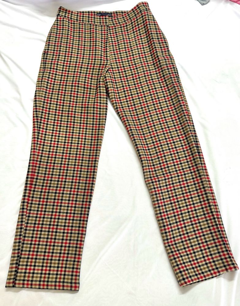 M&S Plaid Trouser