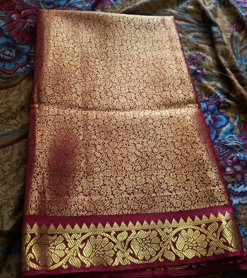 Kanjeevaram Rani Pink blouse 80 Cm