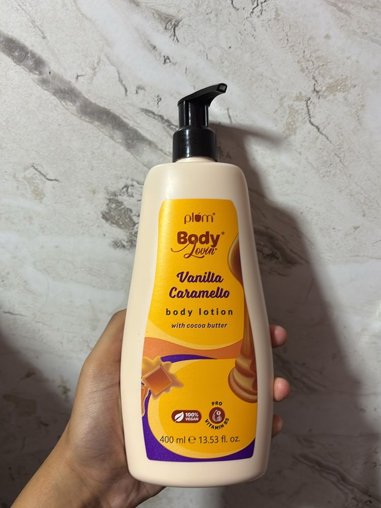 Vanilla caramel body lotion with cocoa butter