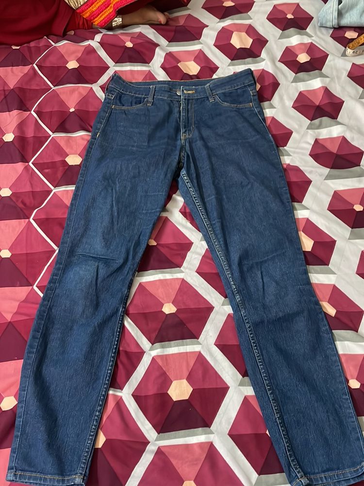 Blue Slim Fit Heigh Weist Jeans