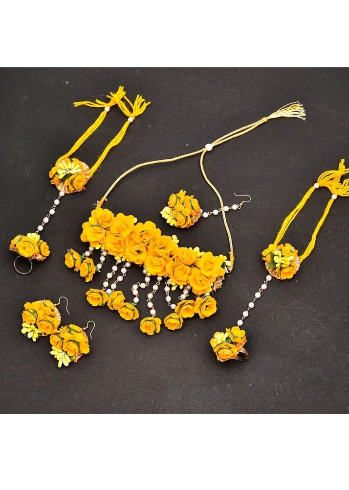 1Jwellery Set of Necklace+Tikka+Earrings+Braclet