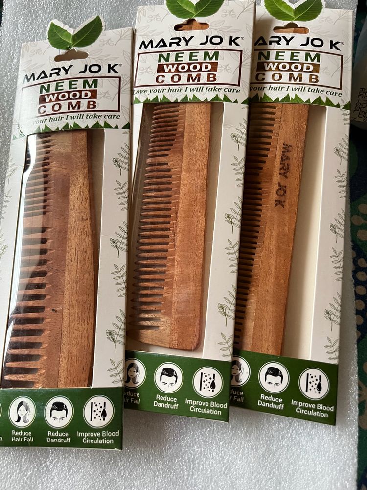 Neem Comb Pack Of 3 Different Sizes