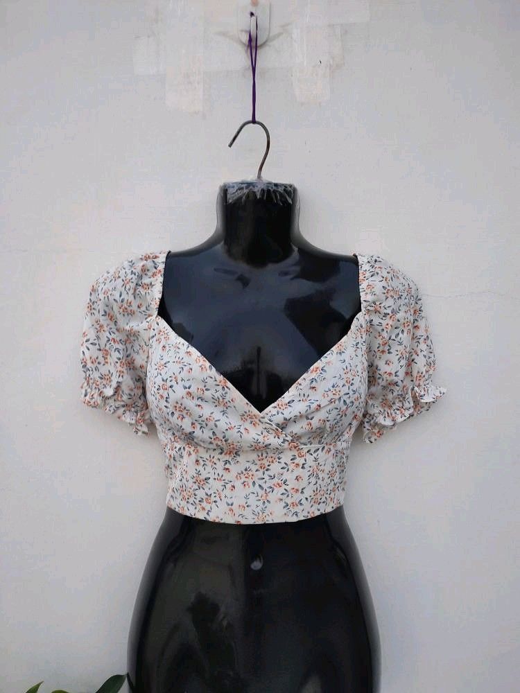 Shein Floral Crop Top