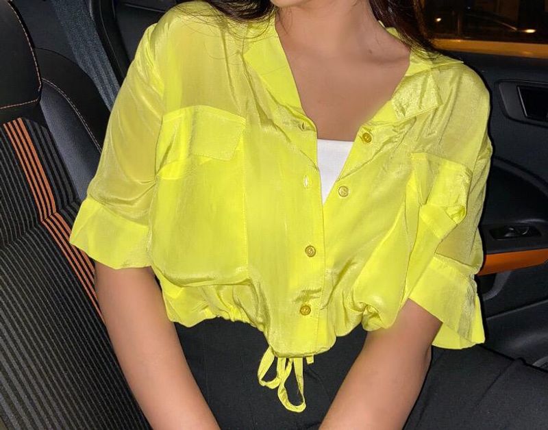 ONLY Yellow Shirt Style Top