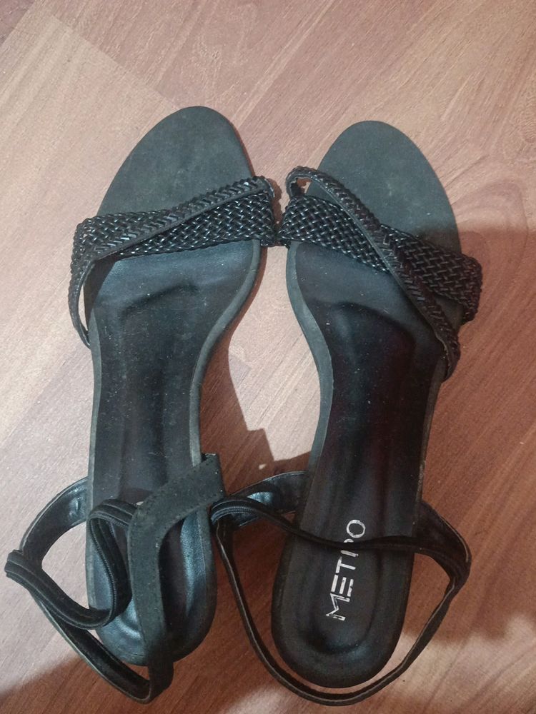 Black Metro Sandals