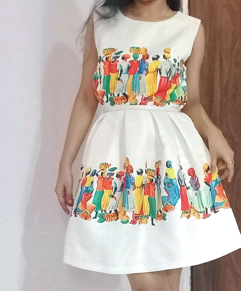 Premium Quality Artistic White Beautiful Dress