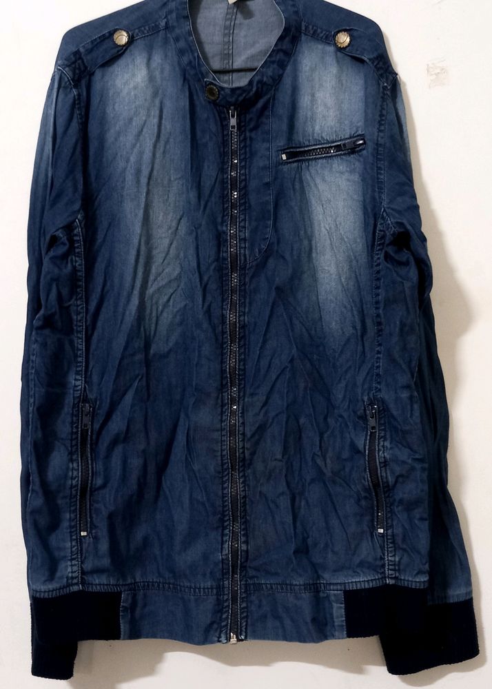 Men Denim Jacket( Chest Size 44) Length 29 Inches)