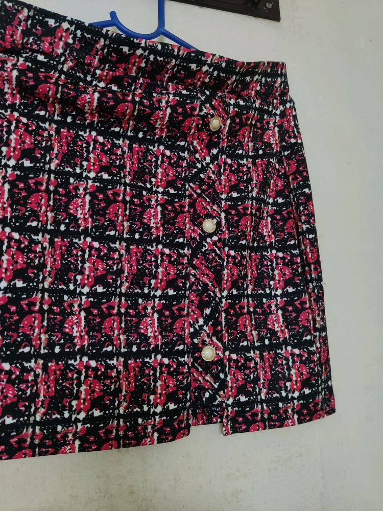 Women Pencil Black And Red Skirt