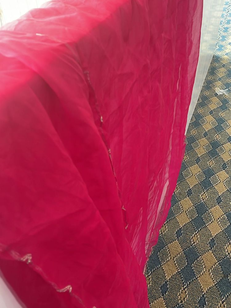 Magenta Organza Duppata