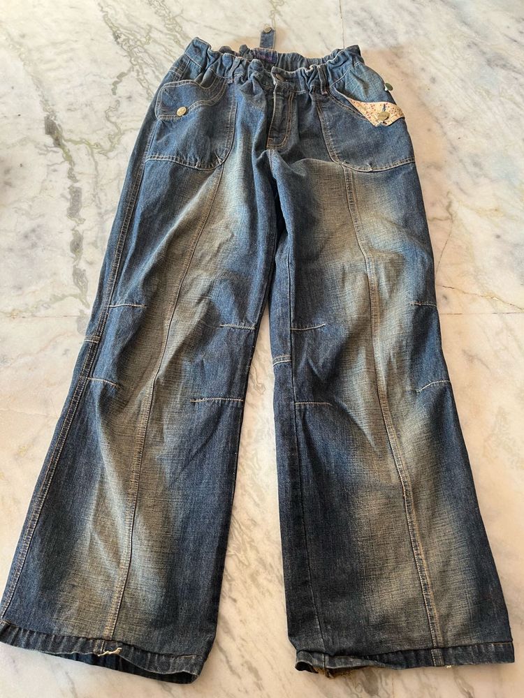 Vintage Washed Denim Jeans (no Defects)