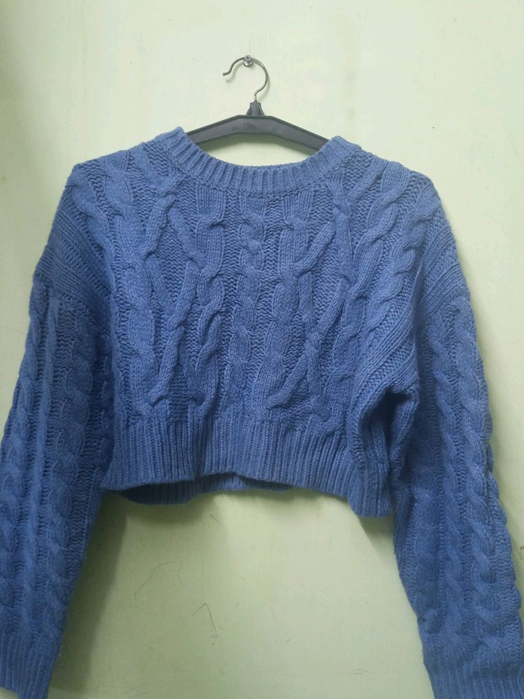 Sky Blue Knitting Sweater