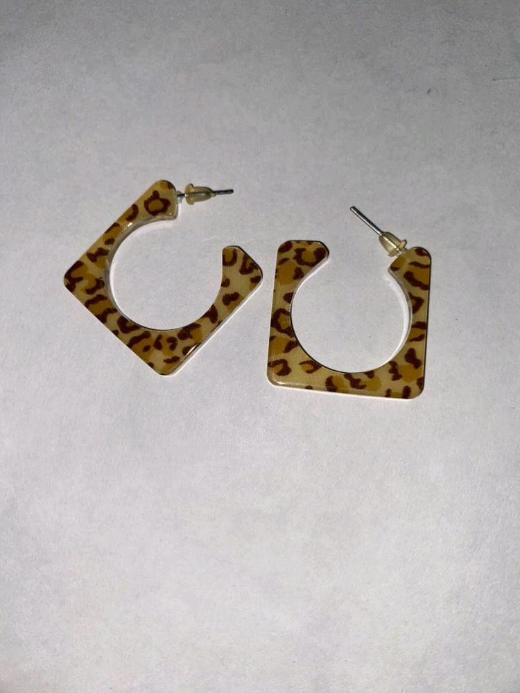 Korean Leopard Print Earrings