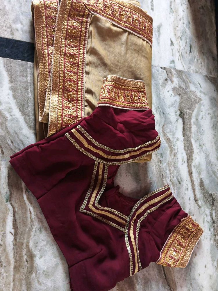 Marron Saree.