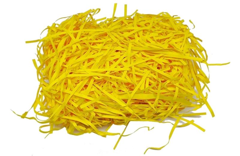 500 gm - Paper Grass for Trousseau Packing - Yellow