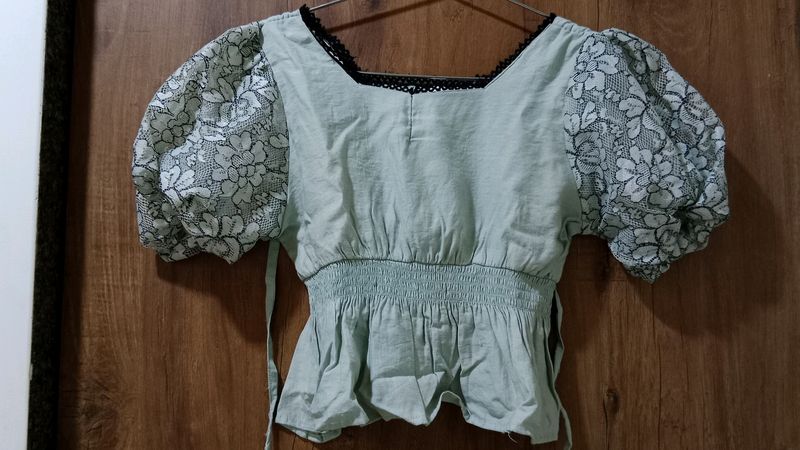 Light Green Western Top