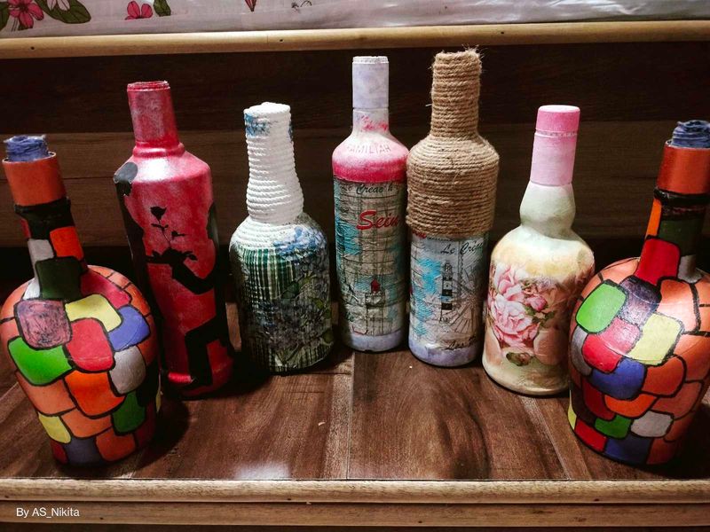 Decoupage Bottles