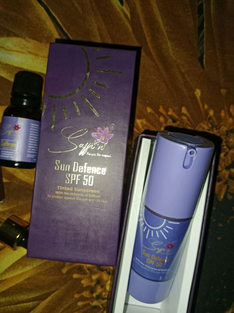 Sunscreen SPF 50 And Saffron Face Oil