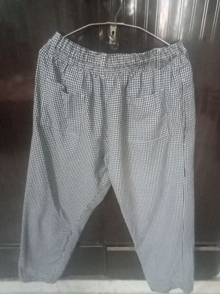 Smart Black And White Check Design Lower Cum Pant