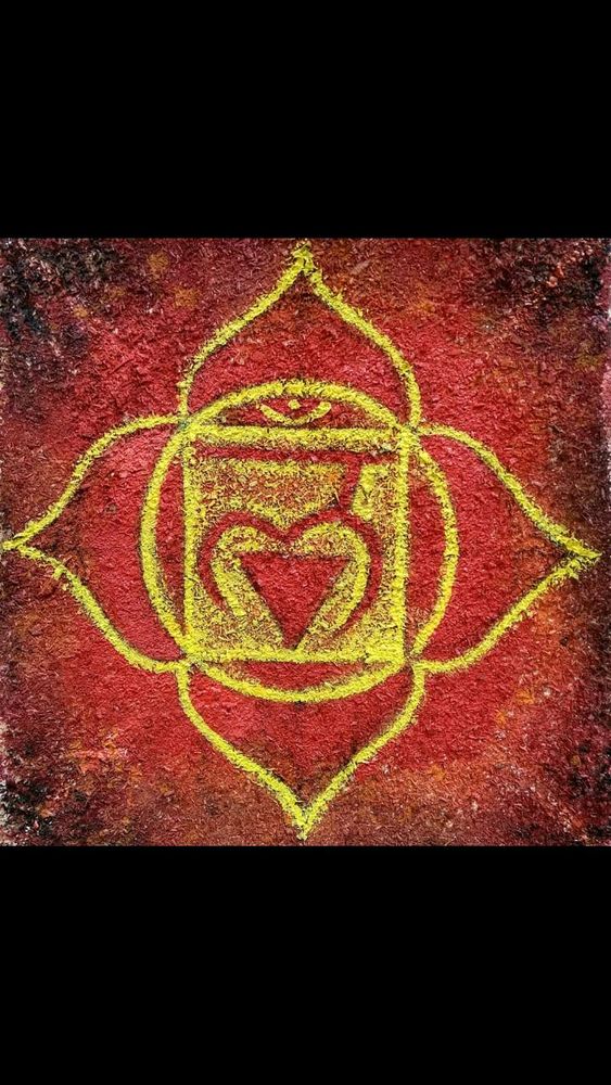 mini "base chakra" painting