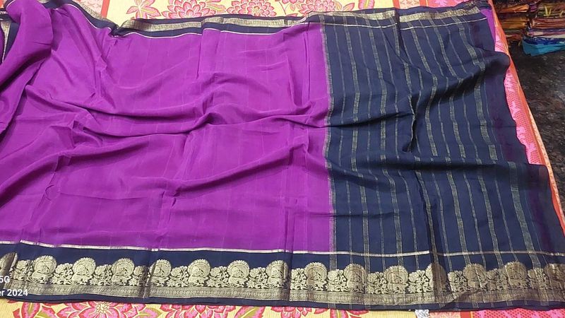 Good Condition Mysoore Silk Saree For Sale