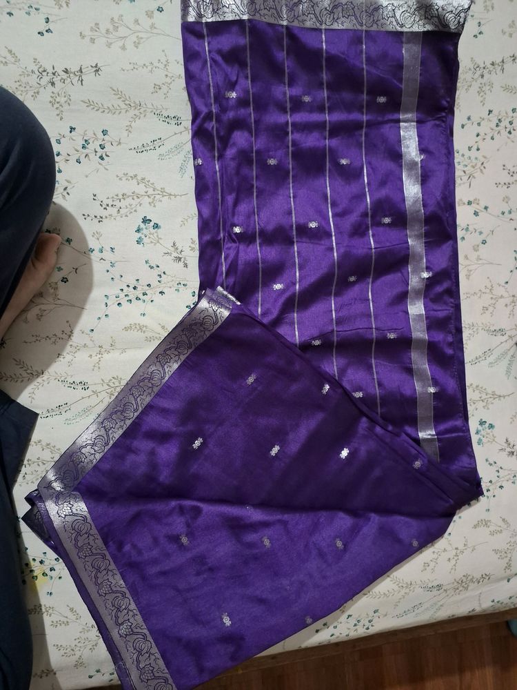 Purple Silk Saree