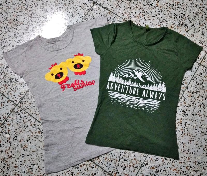 Combo Of 2 T Shirts For Women