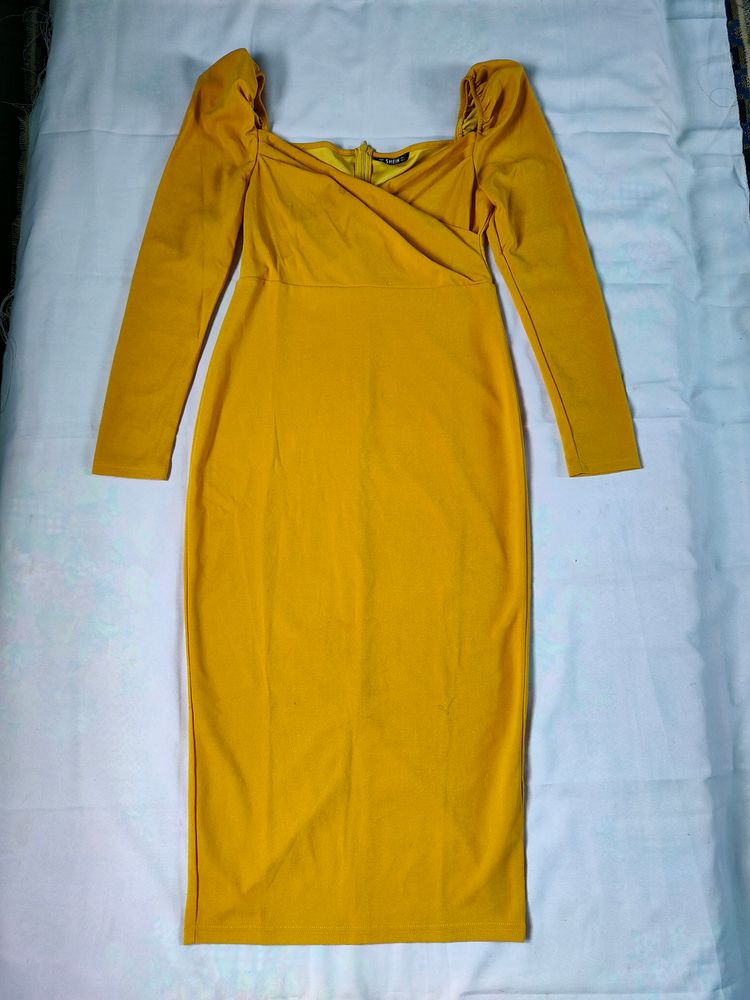 Mustard Bodycon Dress