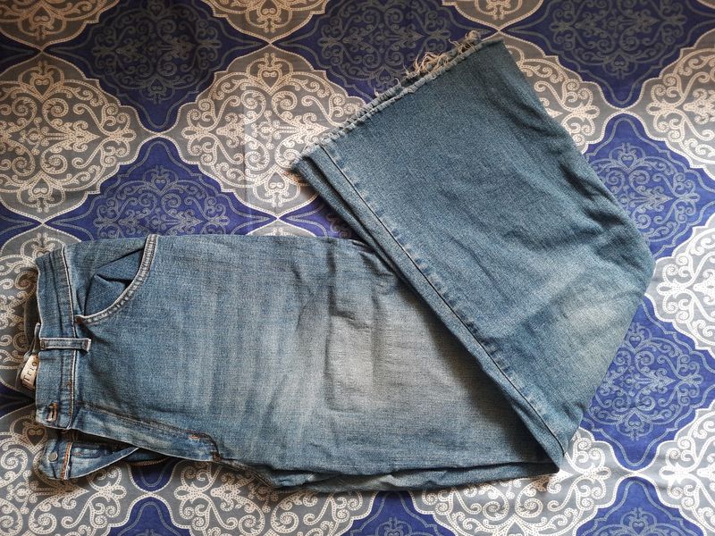 Blue Jeans Flared For Women