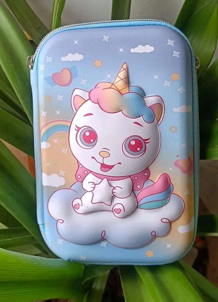 🦄 Unicorn Cute 3D Smiggle Eva Hard Pencil Case