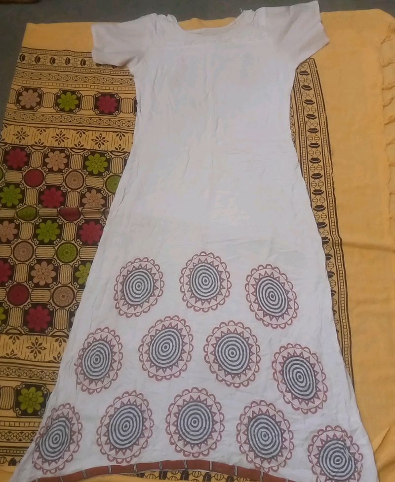 White  Umbrella Kurti