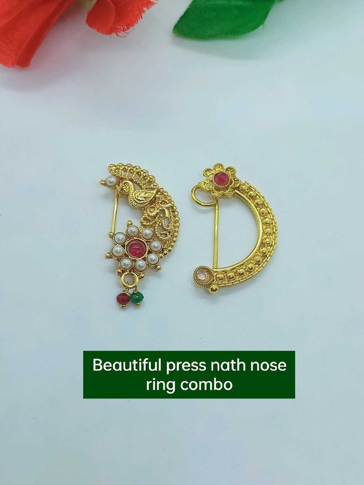 New Unused Press Nath Nose Ring Combo