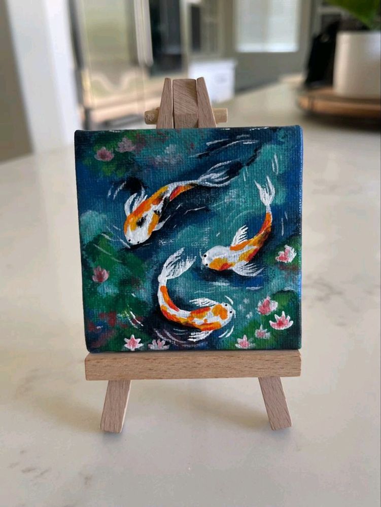 Mini Painting: Pond Fishes