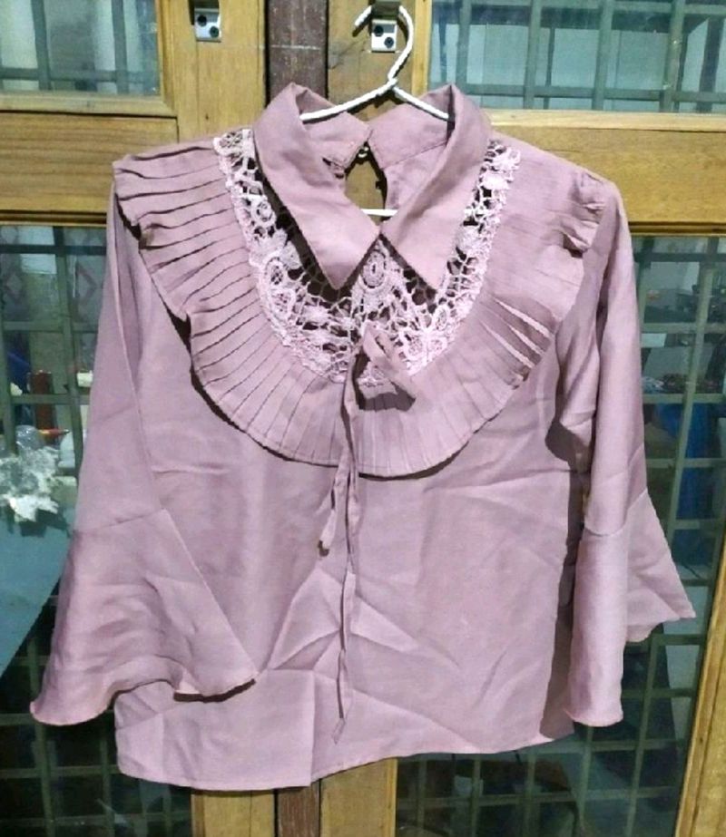 Korean Lavender Lace Top