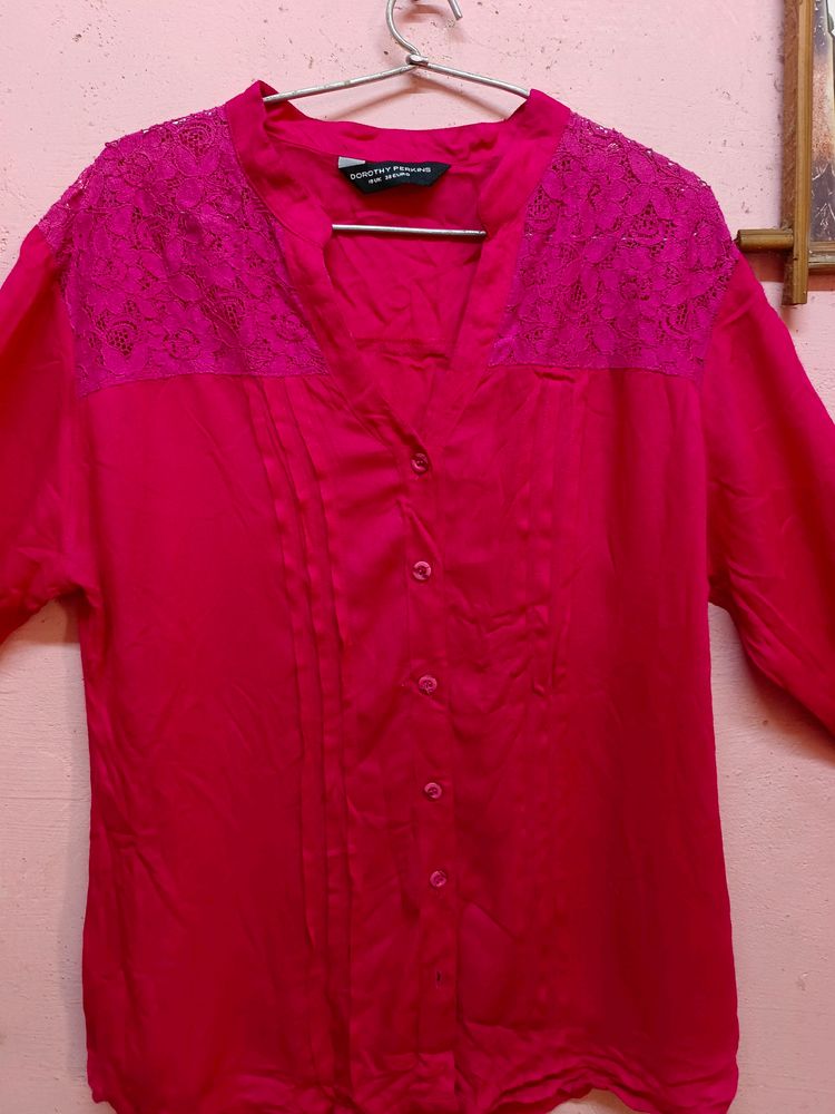 30rs Off🚚 Unused Hot Pink Shirt/Top(Women's