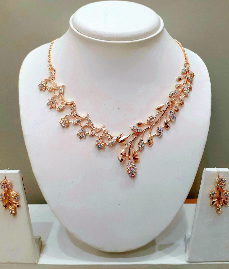 New Latest Trend 1gram Gold Plated Necklace Set