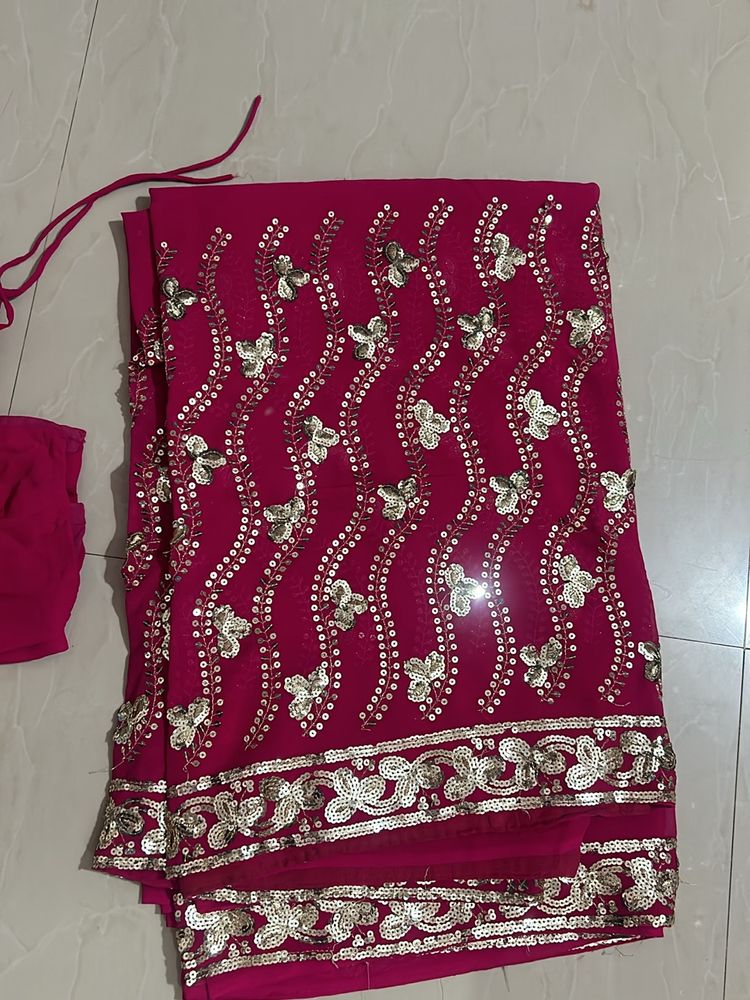 Pink Saree