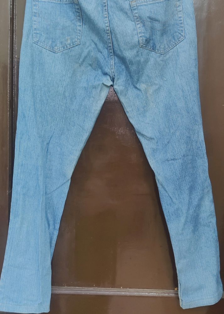 Blue Mid Waist Jeans